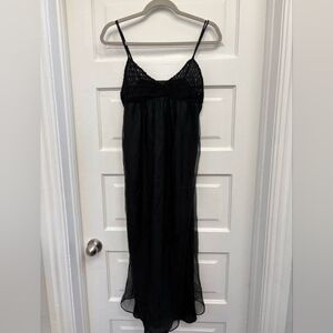 Vintage Black Lace Nightgown